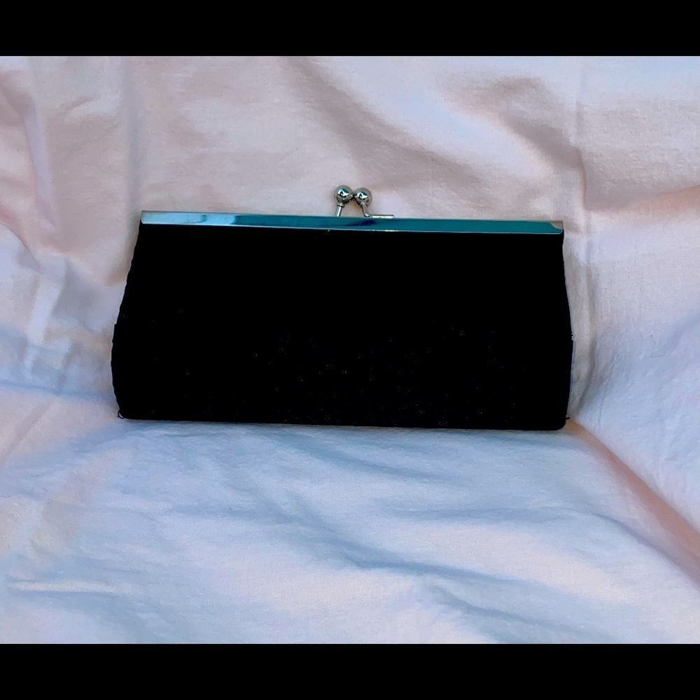 Black Evening Bag Purse Small Clutch Chain Strap​​​​​